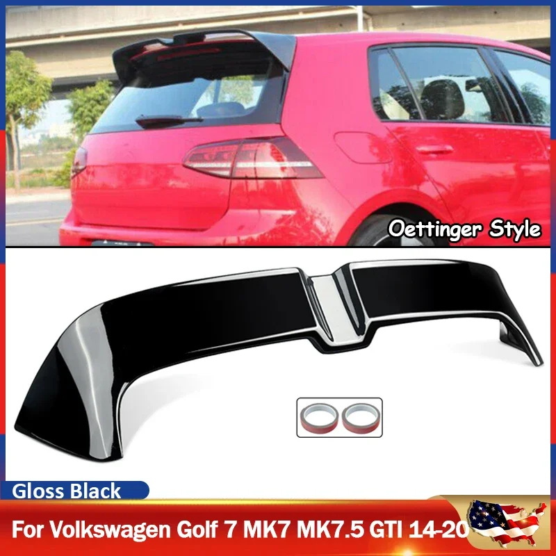 

Rear Roof Spoiler Wing For Volkswagen GOLF 7 MK7 MK7.5 GTI 2014-2020 Gloss Black