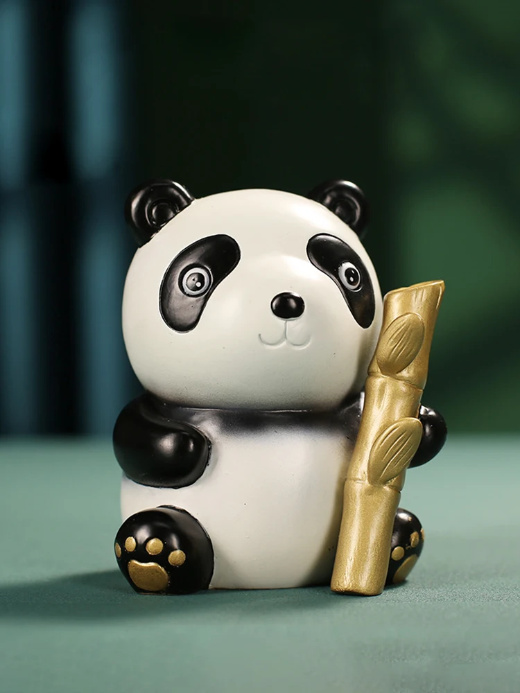 

Xiong Youchengzhu Creative National Treasure All Copper Painted Panda Ornament Office Car Gift