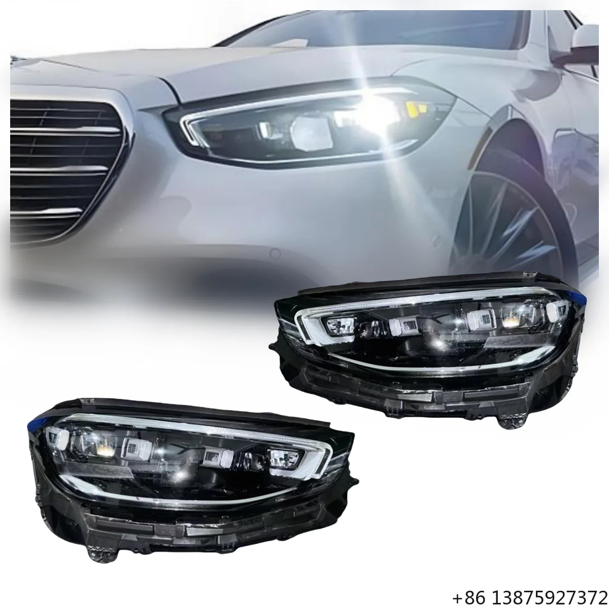 Suitable for  S-Class W223 Headlight Components Upgraded High-quality 12V White Original Headlight