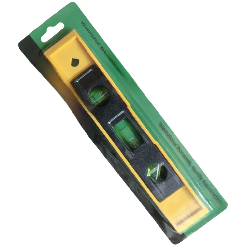 Level Ruler with 23cm Aluminum Body Strong Magnet and Three Large Bubble Vials for Tight Space Use and Hands Operation