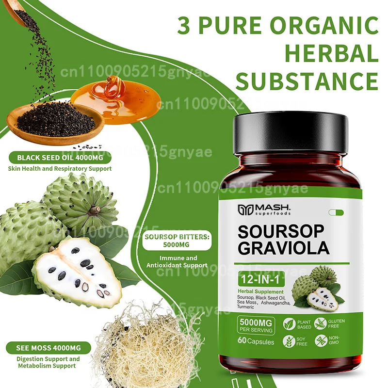 Cápsulas de Guanábana Kexinsh con Poderosos Antioxidantes, Pueden Promover la Salud Digestiva y Celular
