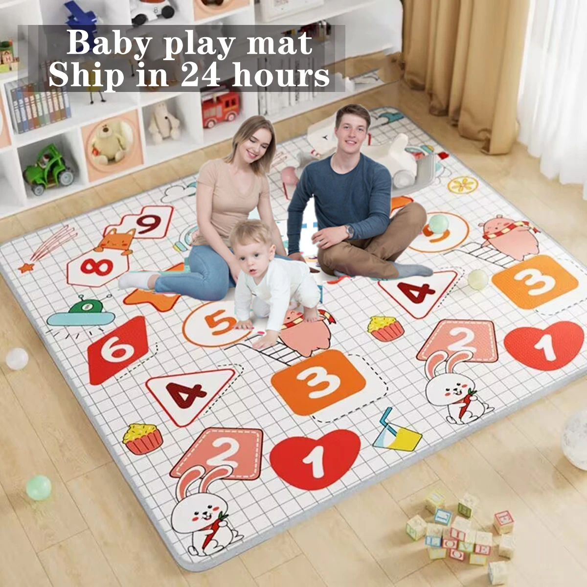 Non-CUNew EPE hler-Polymères optiques mentales pour bébé, tapis pliant, polymère de jeu pour enfants, sécurité, virus Playlea pour enfants