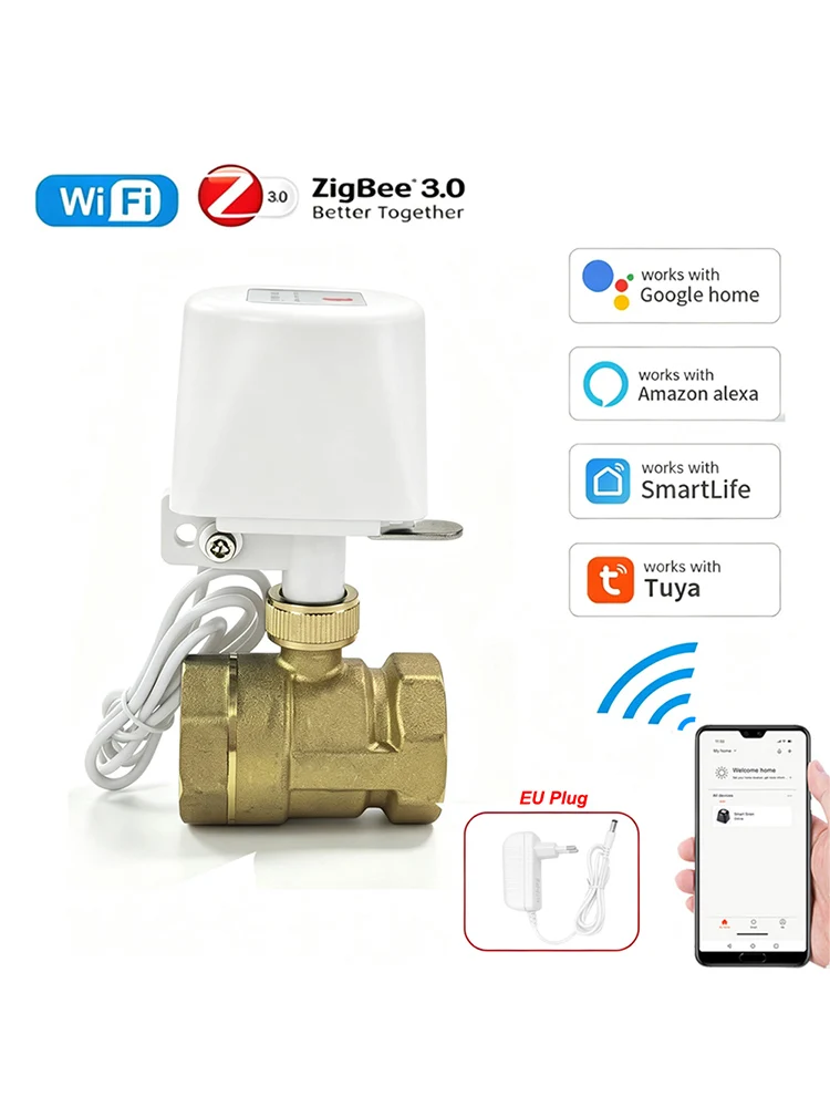 1/2" 3/4" 1" Zigbee Smart Wasserventil WIFI Garten Automatischer Wasserabsperr-Timer Bewässerungssteuerung Unterstützt Tuya Smartlife