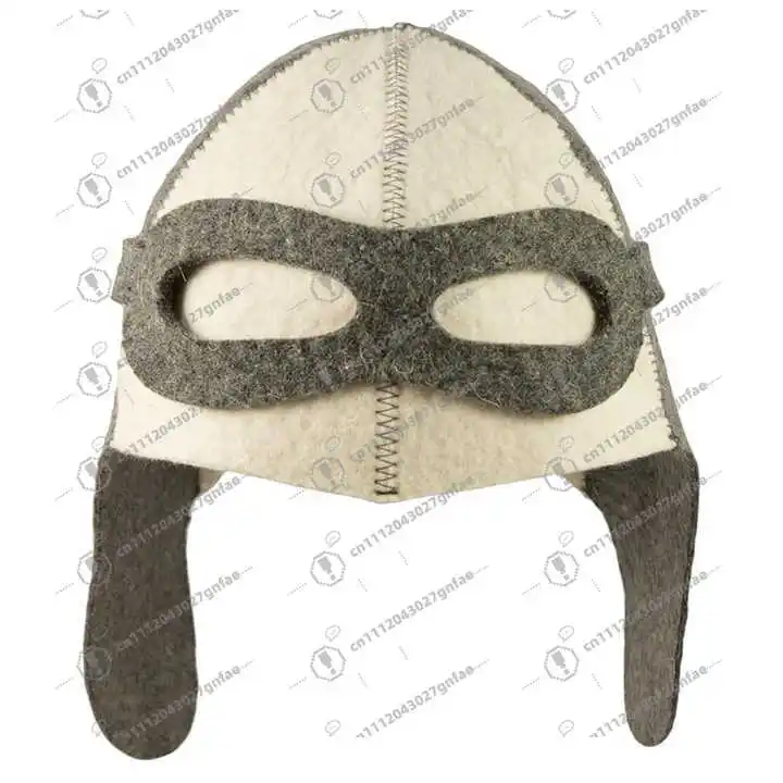 

Войлочная шапка для сауны из шерсти, впитывающая пот, простая, серо-белая, для горячих источников