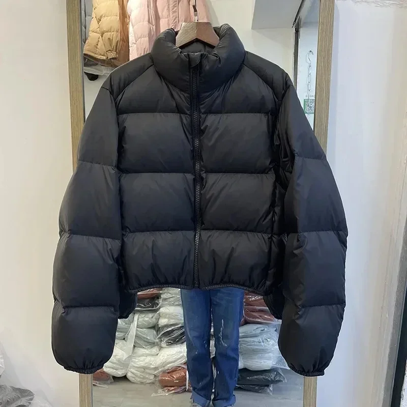 2024 new European version of Kendou style short high-waisted thickened down jacket for women with small stature, European