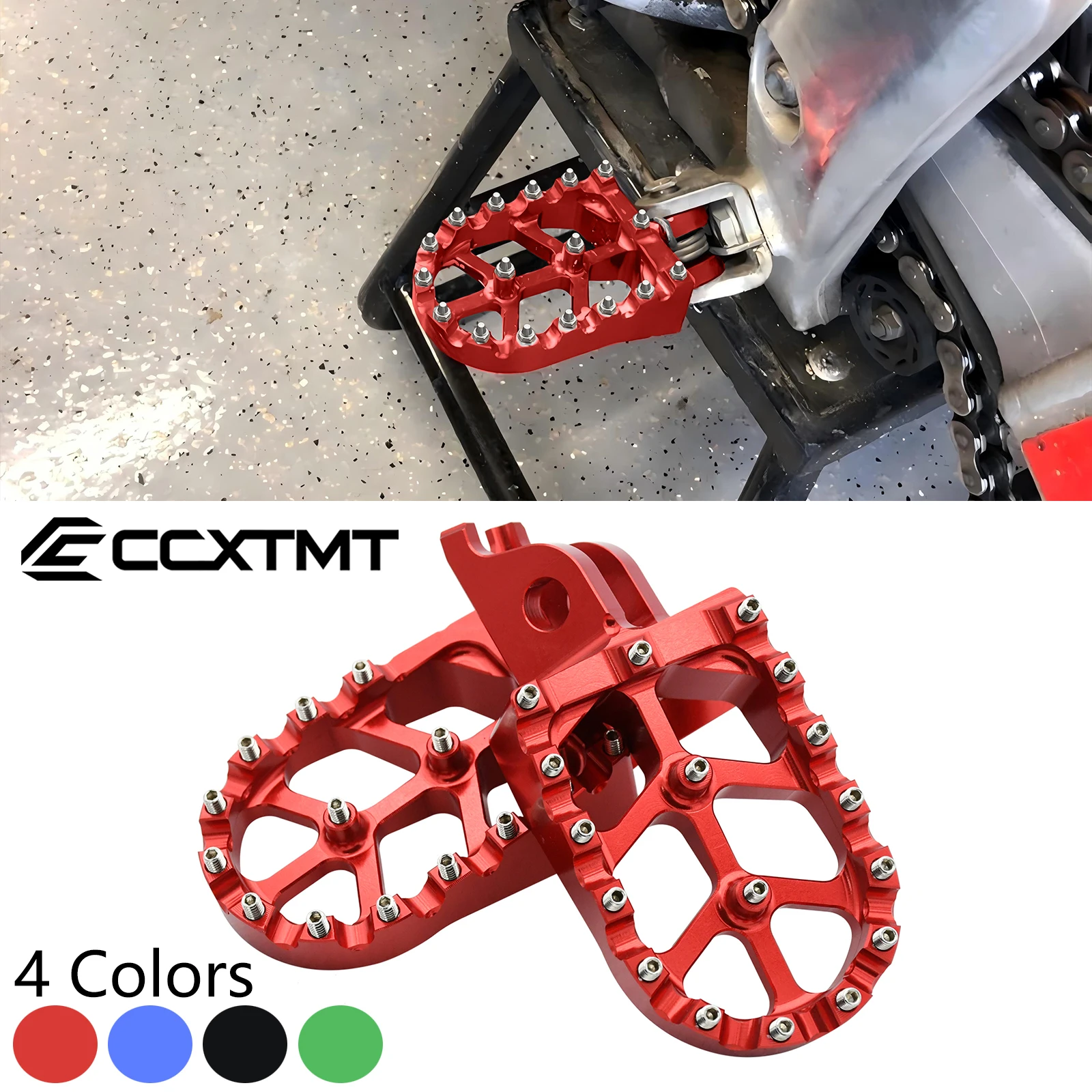 Motorcycle CNC Aluminum Foot Pegs Rests Pedals Footpegs For Honda CR125R CR250R CRF150R CRF250R CRF250X CRF450R CRF450X CRF450L