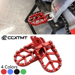 Estribos de aluminio CNC para motocicleta, pedales de apoyo para Honda CR125R CR250R CRF150R CRF250R CRF250X CRF450R CRF450X CRF450L