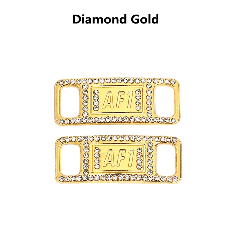 1 Paar AF1 Diamant Schuh Charms Mode Schnürsenkel Schnalle Qualität Metall Schnürsenkel Dekorationen Chapa Air Force One Schuhe Zubehör