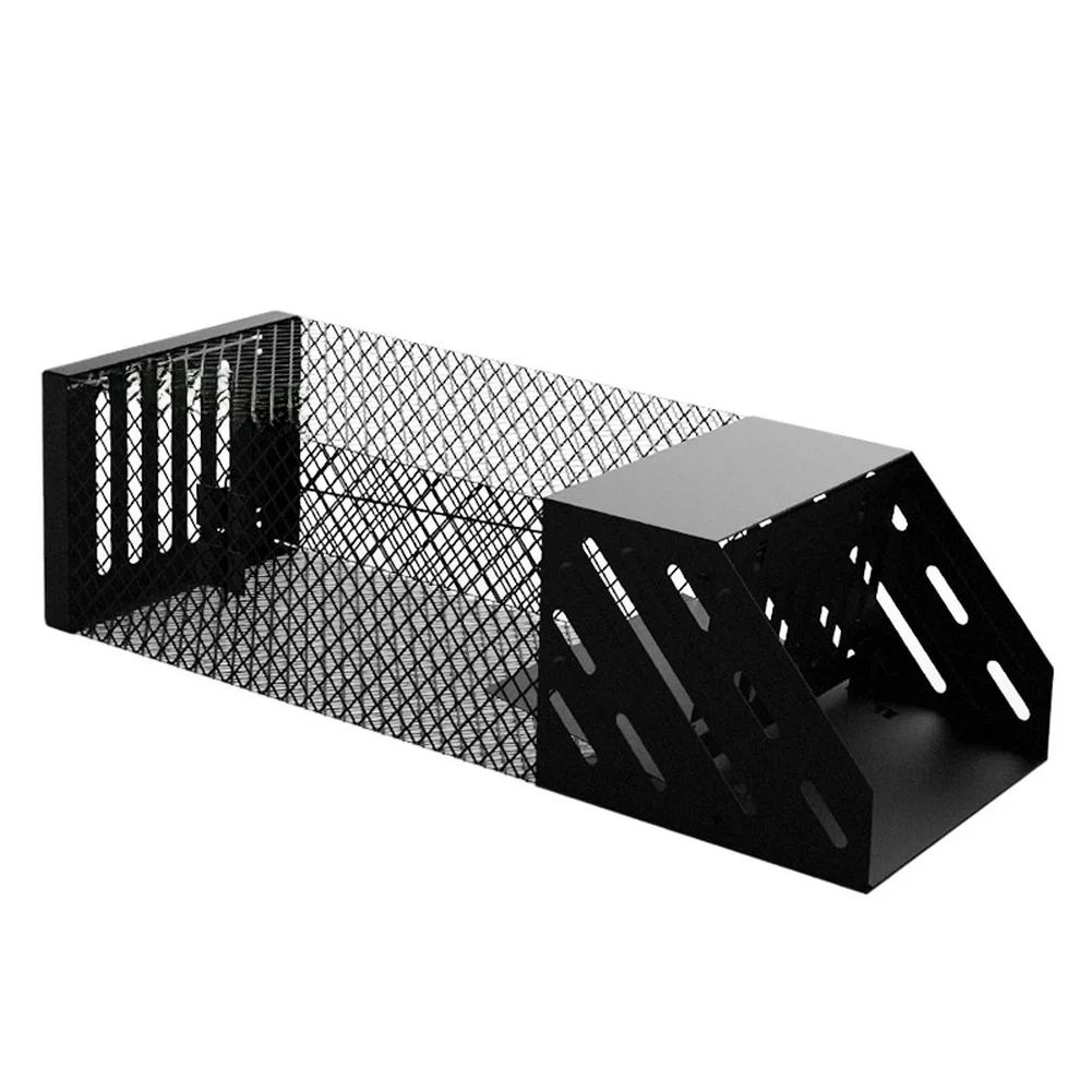 Single Door Cage Live Animal Trap Large Entrance High Sensitivity Trigger Galvanized Steel Effective Animal Catching System