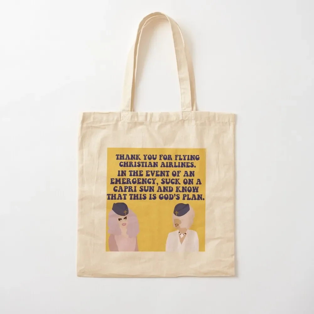 

Trixie and Katya Christian Airlines Tote Bag Eco bag canvas tote bag