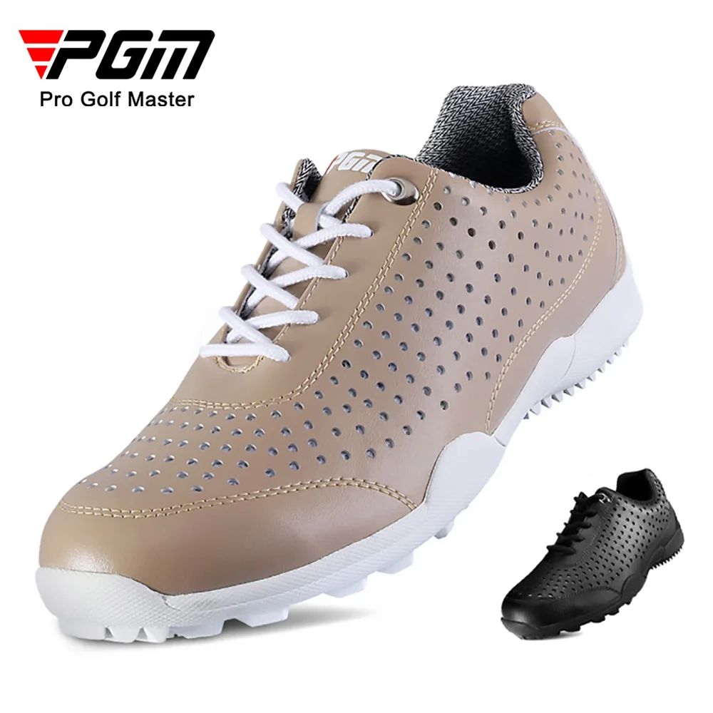 pgm-golf-shoes-men-waterproof-breathable-slip-resistant-sports-sneakers-outdoor-brogue-style-golf-trainers-black-brown-xz017