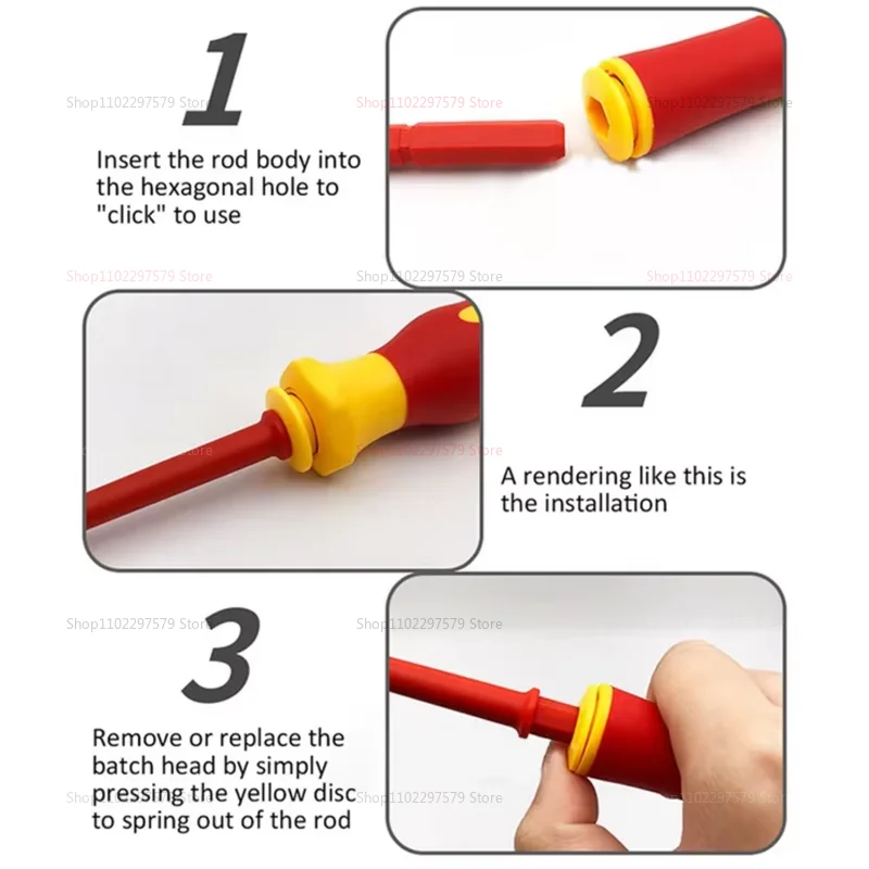 10 قطعة مجموعة مفك براغي معزول VDE قابلة للتبديل مع علبة مغناطيسية 500 فولت أدوات كهربائي للاستخدام المنزلي والمهني #4