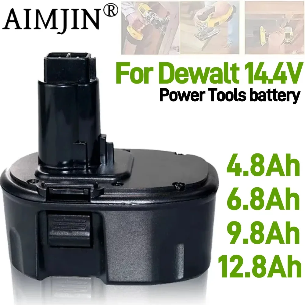 

for Dewalt 4.8/6.8/9.8/12.8Ah 14.4V Ni-MH Replacement Battery 14.4V XRP DC9091 DC9094 DW9091 DE9091 DE9092 14.4 Volt Cordless Po