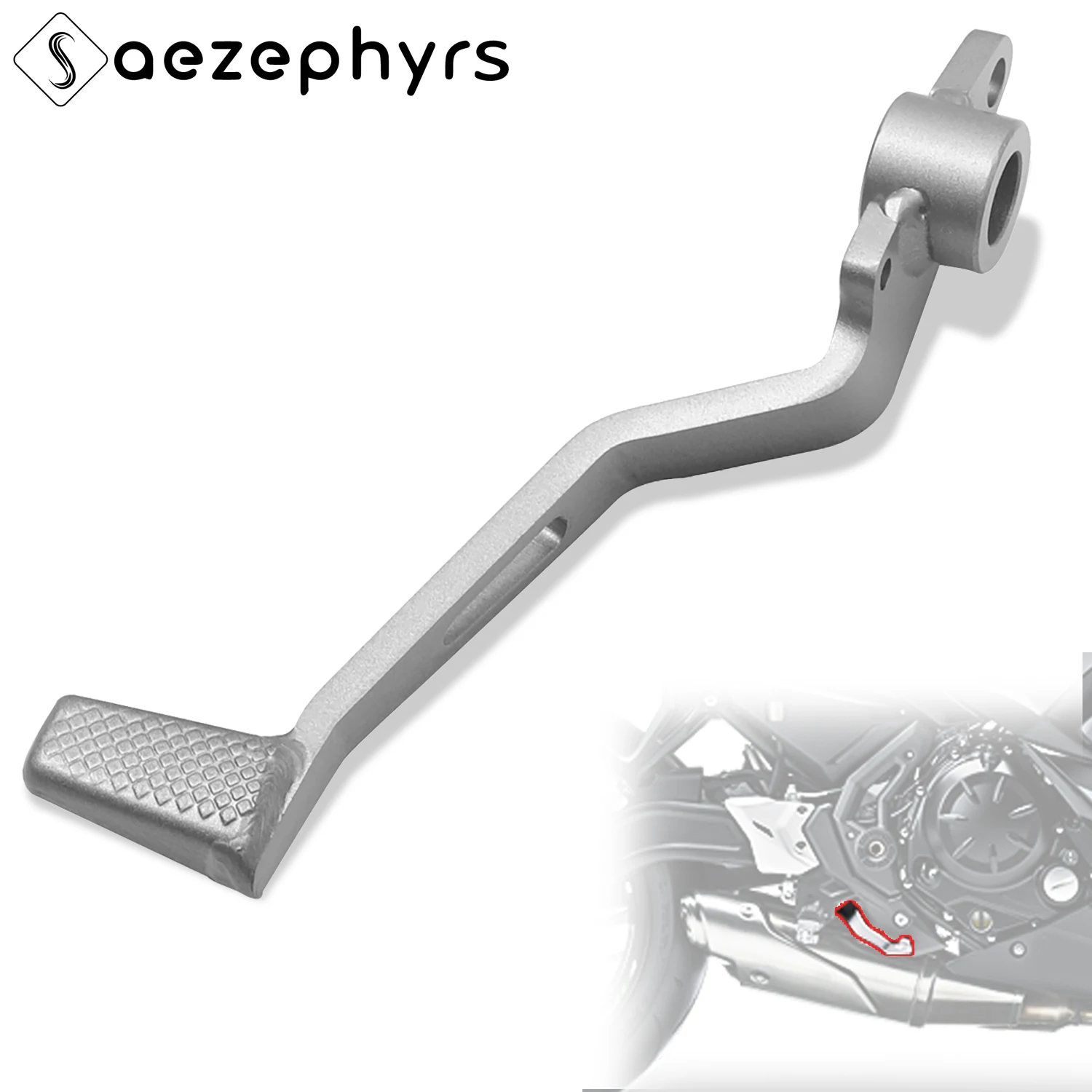 Motorcycle Front Driver Foot pegs Bracket Kit gear shift lever/brake pedal For Kawasaki Ninja 400 2018-2024 Z400 NINJA 500 Z500 - Image 5