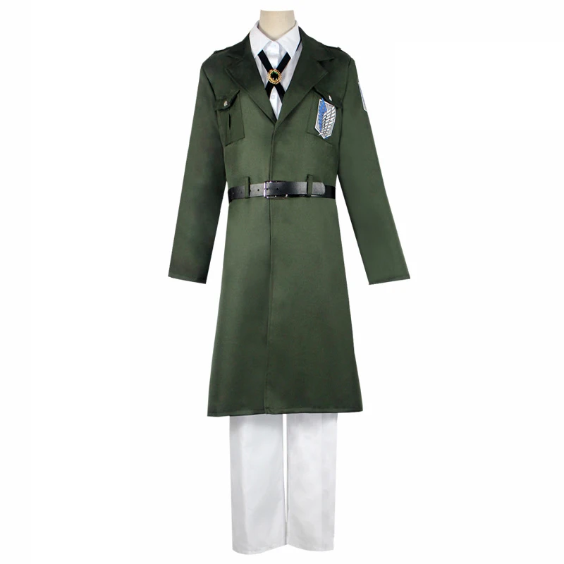Eren Levi Cosplay Anime Season 4 Scout Regiment Eren Jager Armin Arlert Navy Green Jacket Halloween Costumes for Women Men