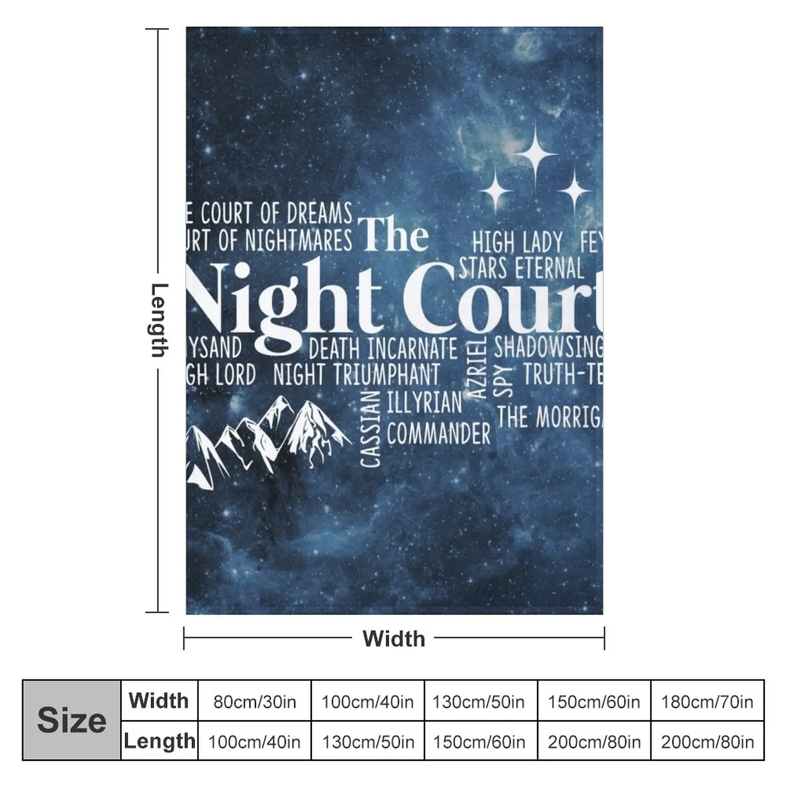 The Night Court Typography Throw Blanket Luxury Blanket Thermal Blanket For Sofa Thin