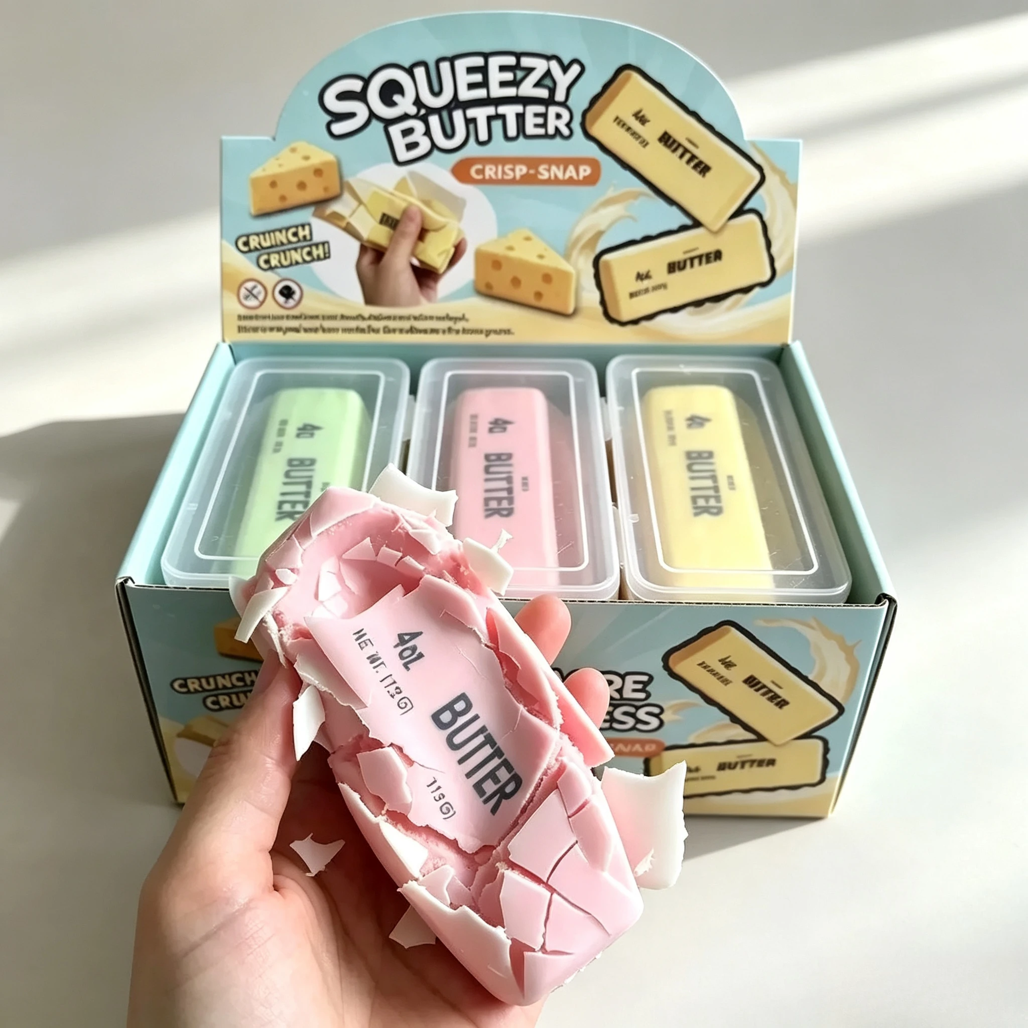 Crispy Butter Stick, Slow Rebound Pinch Music Super Soft Decompression Toy, Hot-Selling Crispy Butter Stick