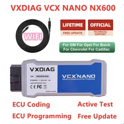 WIFI VXDIAG VCX NANO NX600 For GM J2534 Programming ECU Coding Active Test OBD2 Diagnostics For opel All System With 30+ Service