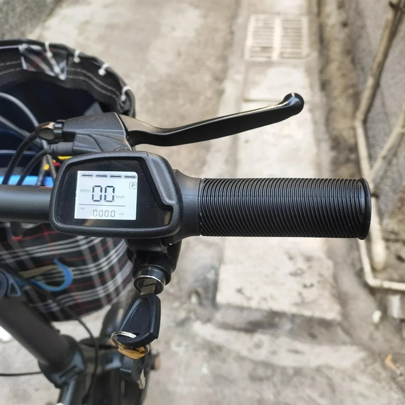 

Electric folding car speed display with lock handle digital display instrument speed control throttle