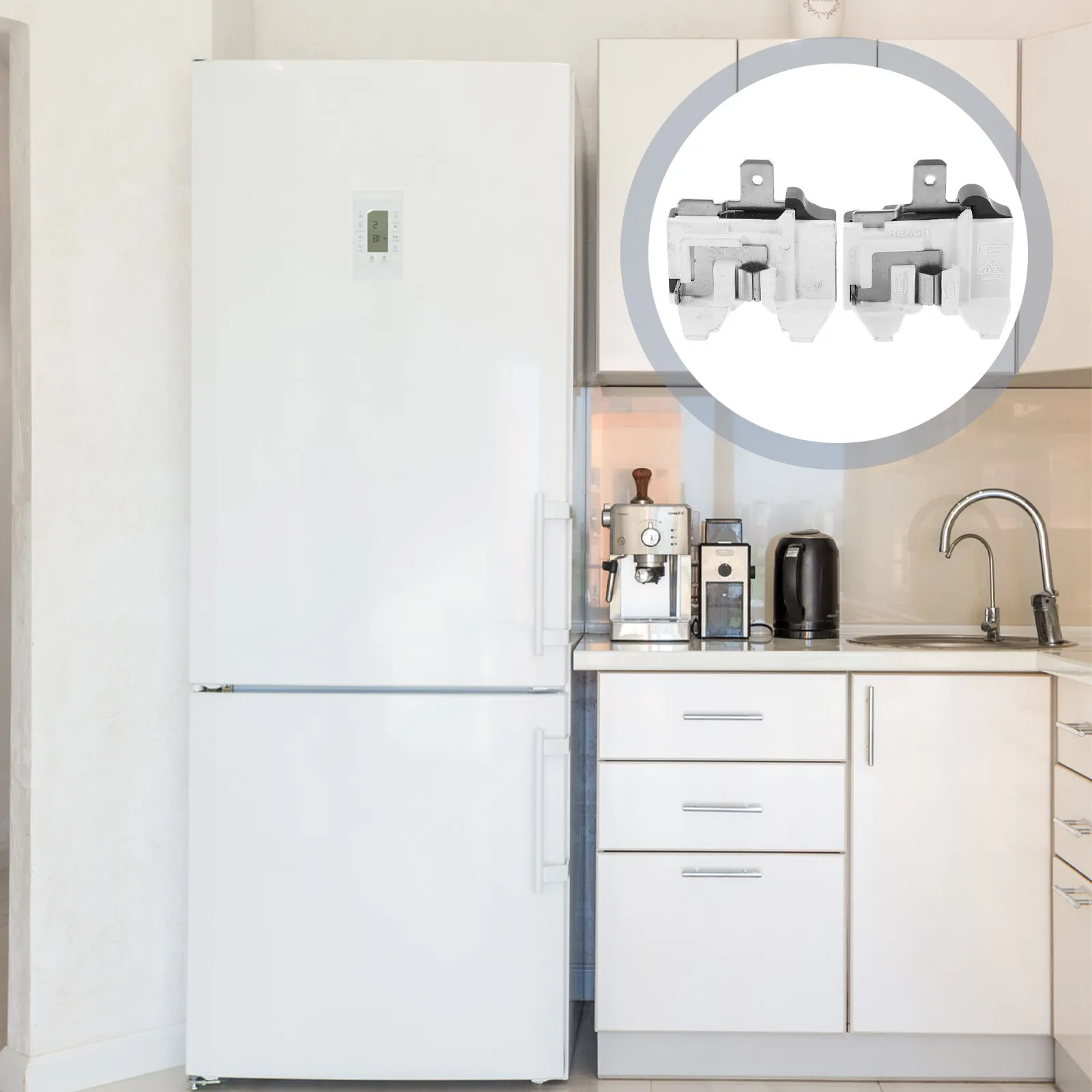 2Pcs Refrigerator Overload Protector ABS Aluminum Compressor Starter Protector Replacement for Mini Fridge Beverage Cooler