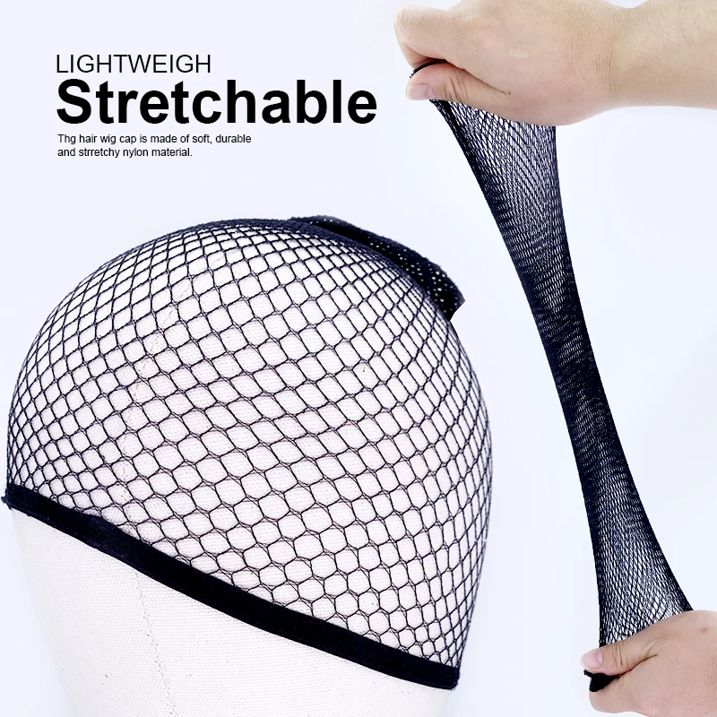 Wholesale Black Snood Nylon Hairnet Materials For Wigs Making Streching Elastics Mesh Cap Wig Liner Accessories