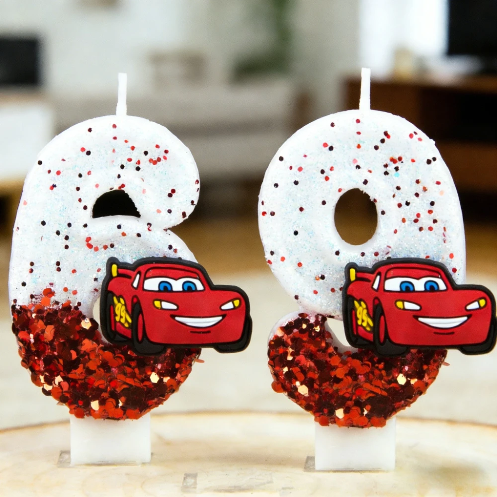 Lilin Digital 0-9 Balap Lightn - Lighting Mcqueen Decor ulasan dan harga