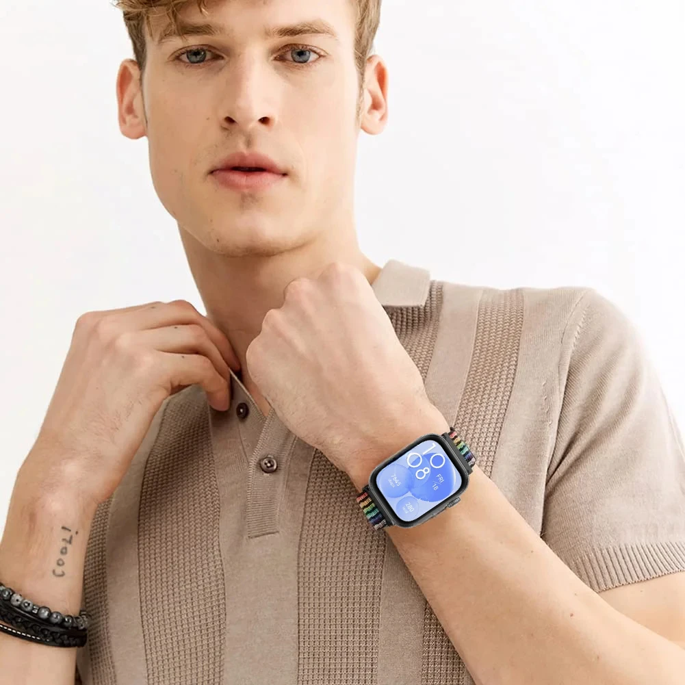 Nylon Loop Strap para Huawei Watch, Pulseira Respirável, Cinto de Substituição, Acessórios Esportivos, Fit 3