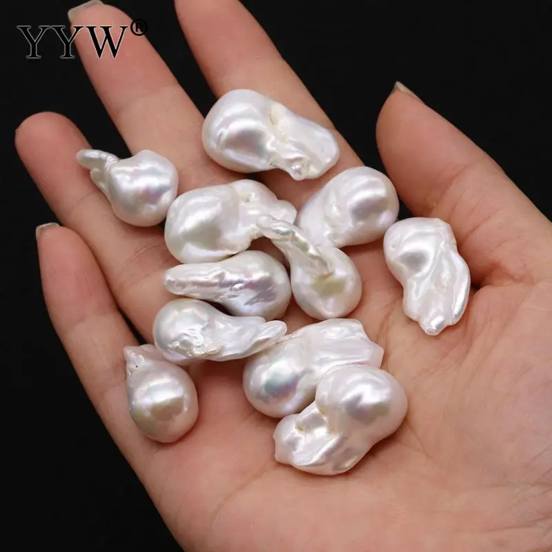 

1Pc High Quality Natural Freshwater Big Pearl Baroque Irregular Teartail Pearl Natural White Hole For Jewelry Making 13-18x30mm