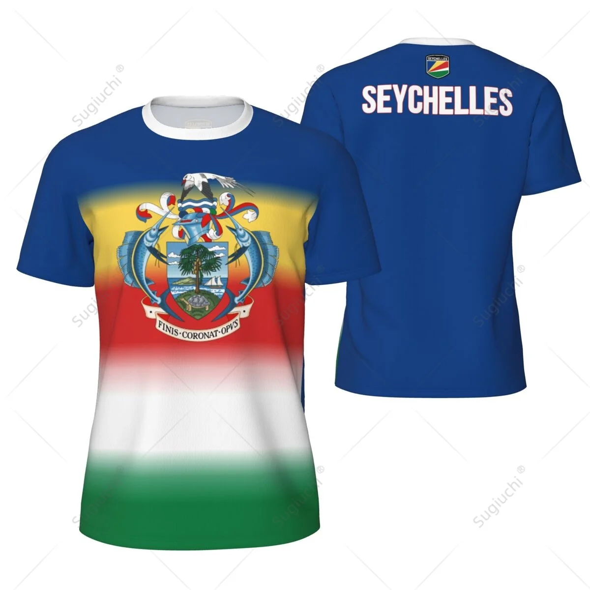 

Спортивная сетчатая футболка с флагом Сейшел для бега, велоспорта, футбола, тенниса, фитнеса, с 3D-печатью, на заказ