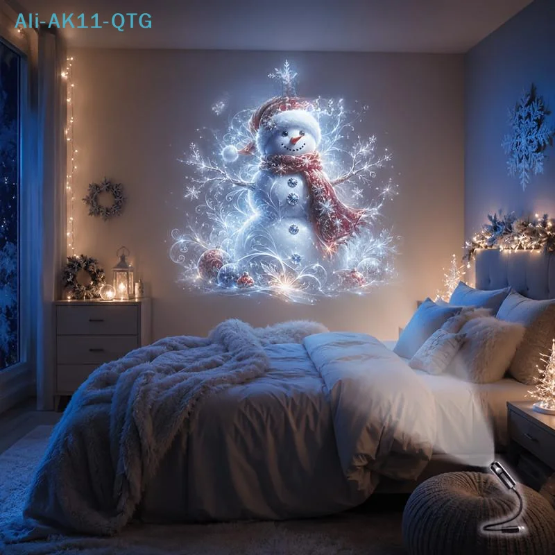 Hot USB Christmas Projector Light 10pcs Patterns Adjustable Night Light Xmas Santa Snowman Church Nativity Projection Lamp Decor