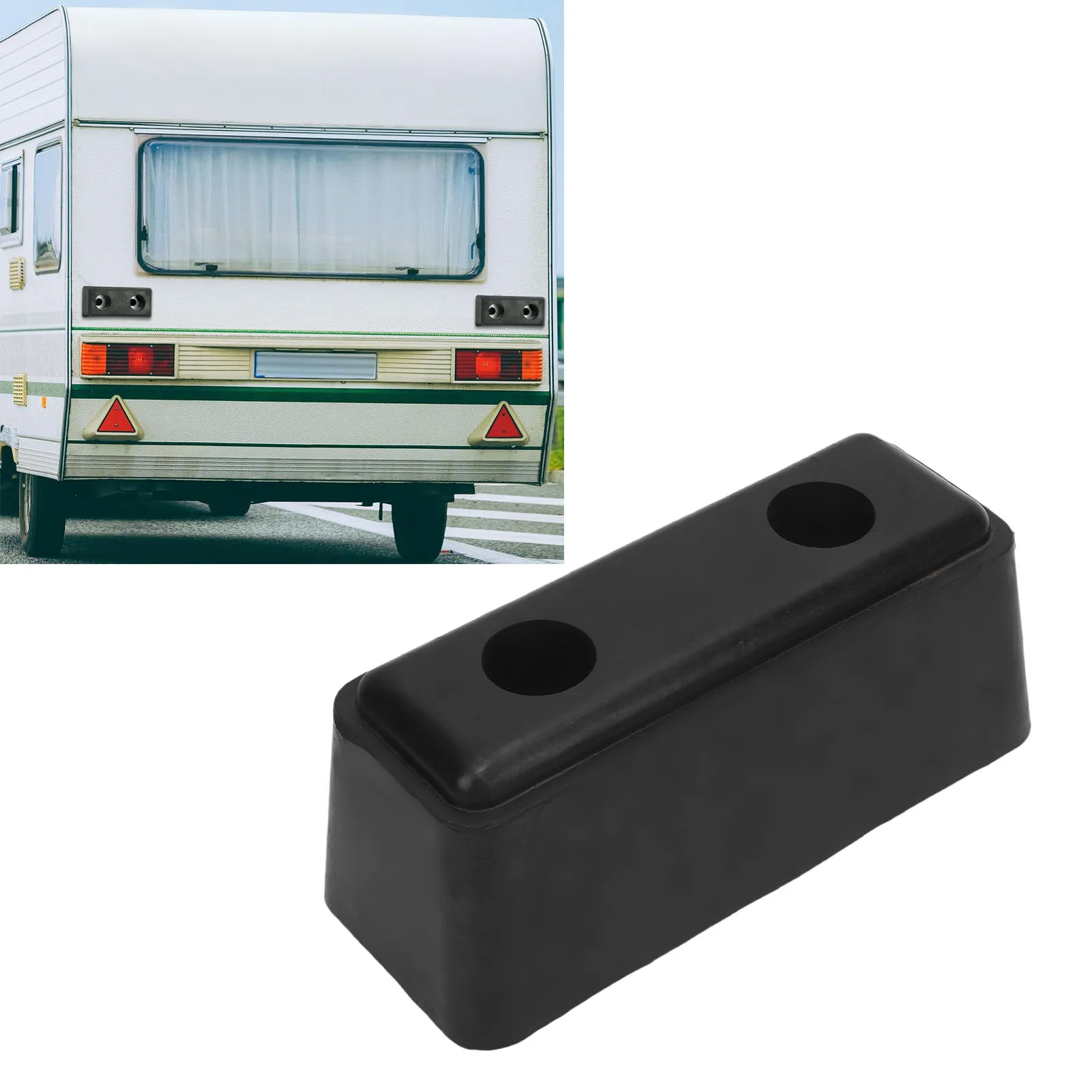 

Trailer Ramp Door Bumper Rubber Dock Bumper Pad Truck Trailer Ramp Door Bumper Stop for RV Marine Boat Dock Cargo Trailer Black