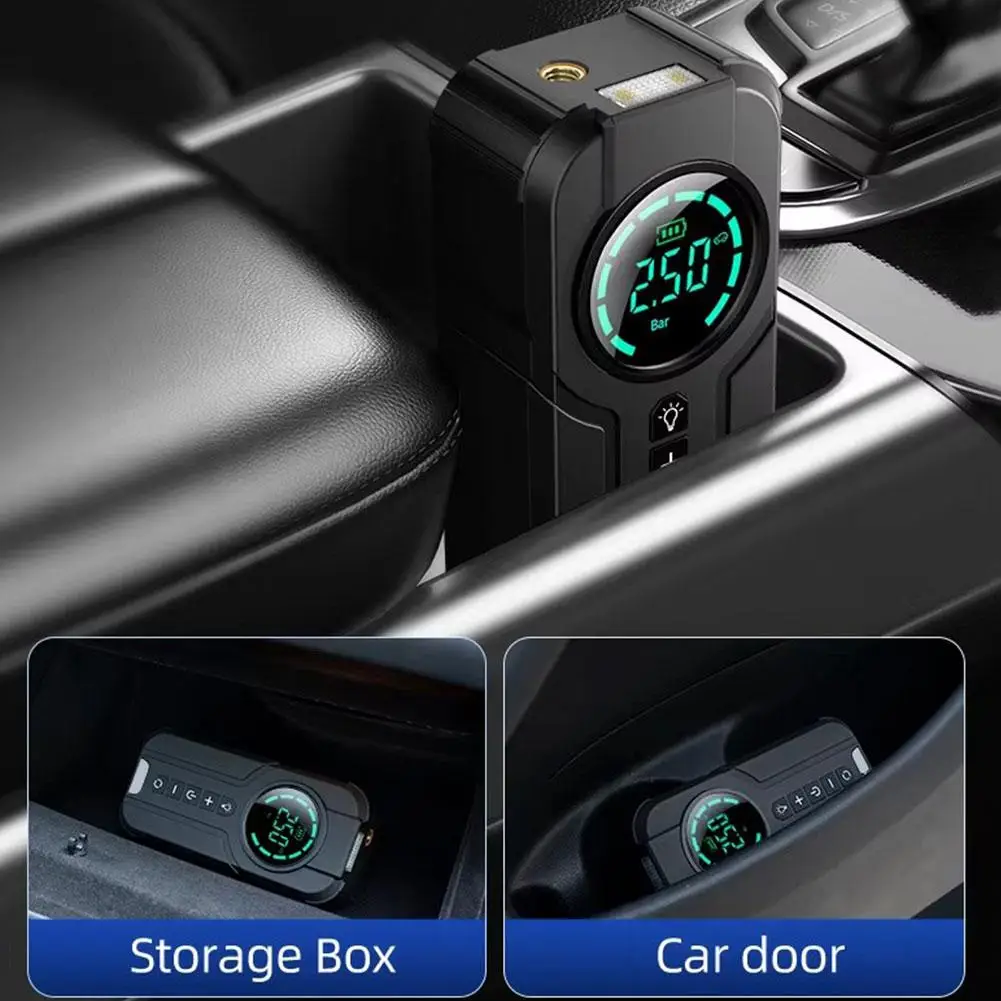 

Автомобильный насос для накачивания, беспроводной/проводной, портативный, интеллектуальный, для накачивания, высокая мощность, цифровые шины, автомобильные аксессуары, надувной насос для автомобиля I7L5