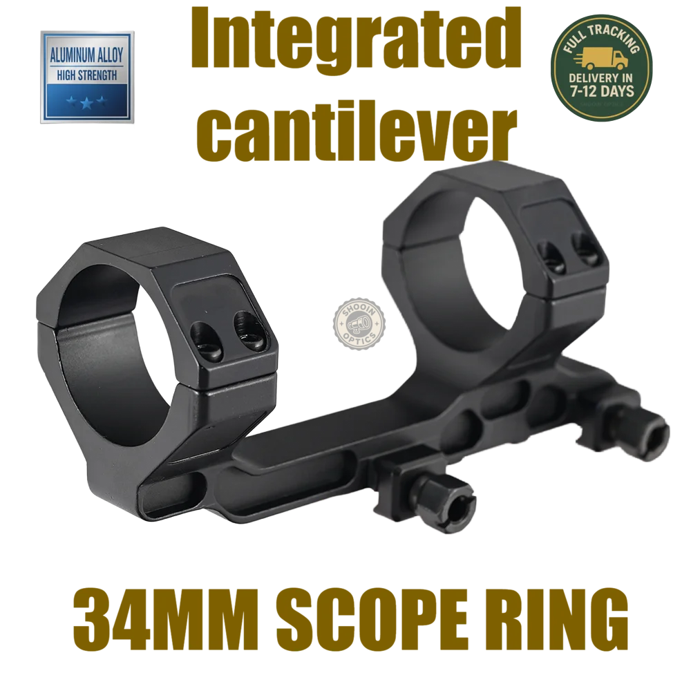 

Shooin Optics 34mm Tube Scope Ring Integrated Cantilever