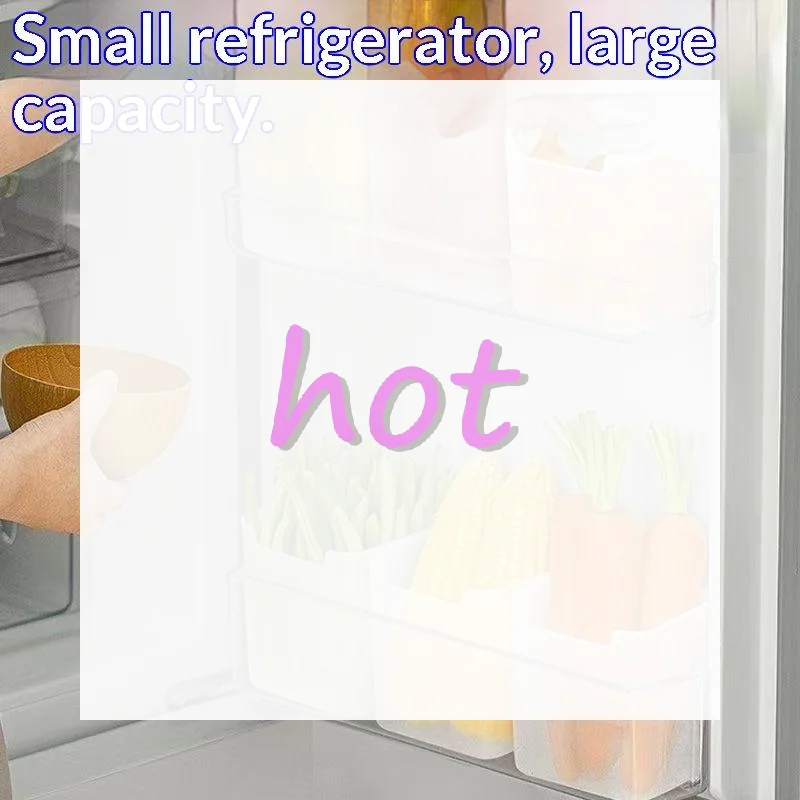 Food Storage Box - # กล่องจัดระเบียบอาหารในตู้เย็นแบบใส 4 ชิ้น สามารถซ้อนกันได้ ปราศจากสาร