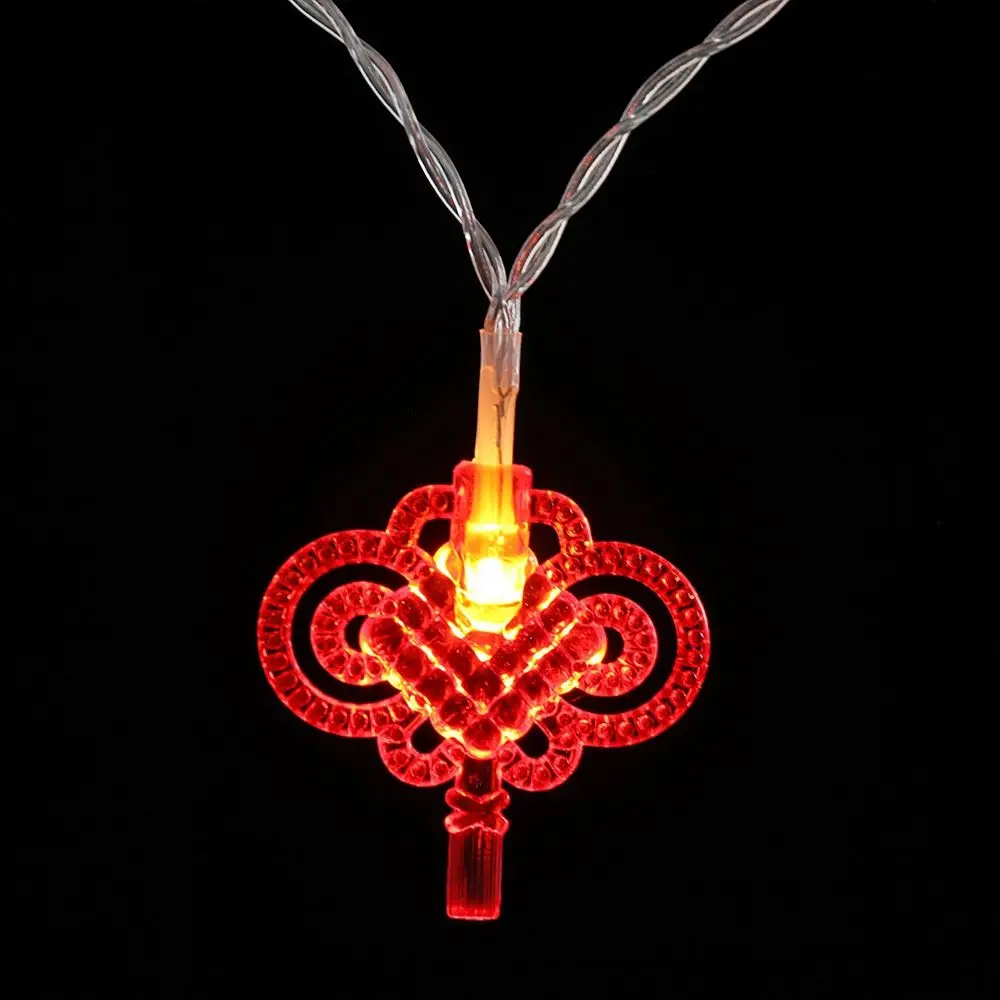 

Operated Christmas Night Lights Festival Traditional Chinese Knot New Year String Light Lantern Lamp Red Lantern Lights Decor
