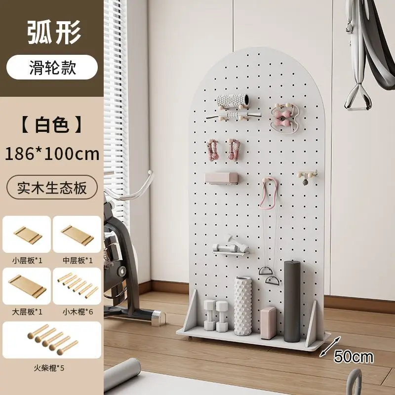 Cave board fitness equipment yoga sports storage rack household movable mirror floor double mirror storage rack