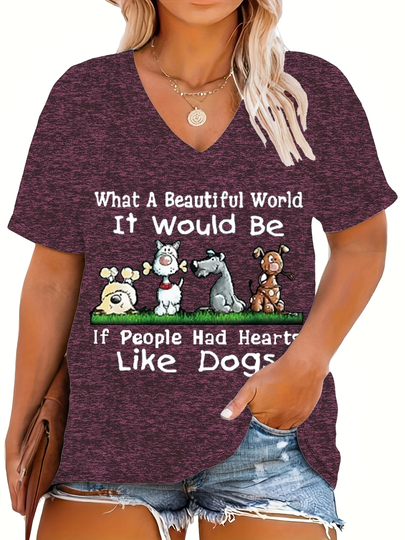 

Женская футболка большого размера с v-образным вырезом и принтом с коротким рукавом, свободная и повседневная, мягкая, удобная и дышащая, для занятий спортом на открытом воздухе