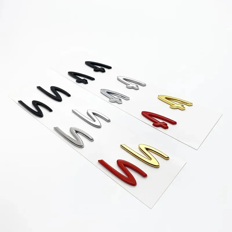 1pcs 4 S ABS New Car logo Fender side sticker Rear Bumper tail door trunk sticker car rear Emblem sticker styling Accessories