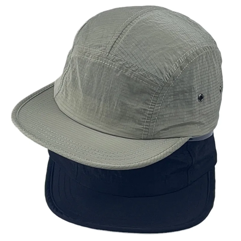 2024 Summer Fast Dry Nylon 5 Panel Baseball Cap Gorra Fitness Fugees Men Women Camping Fitted Snapback Hats  56-60cm