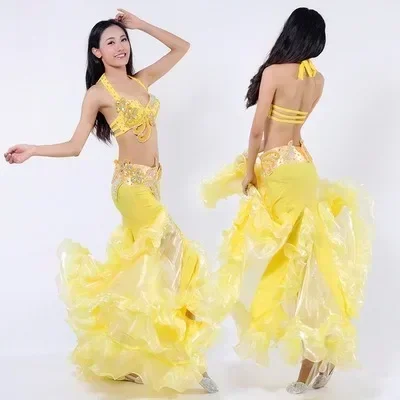 Nowy design Najwyższej jakości egipski strój do tańca brzucha Seksowne egipskie kostiumy do tańca brzucha Profesjonalne ubrania do tańca Sukienka 8 kolorów