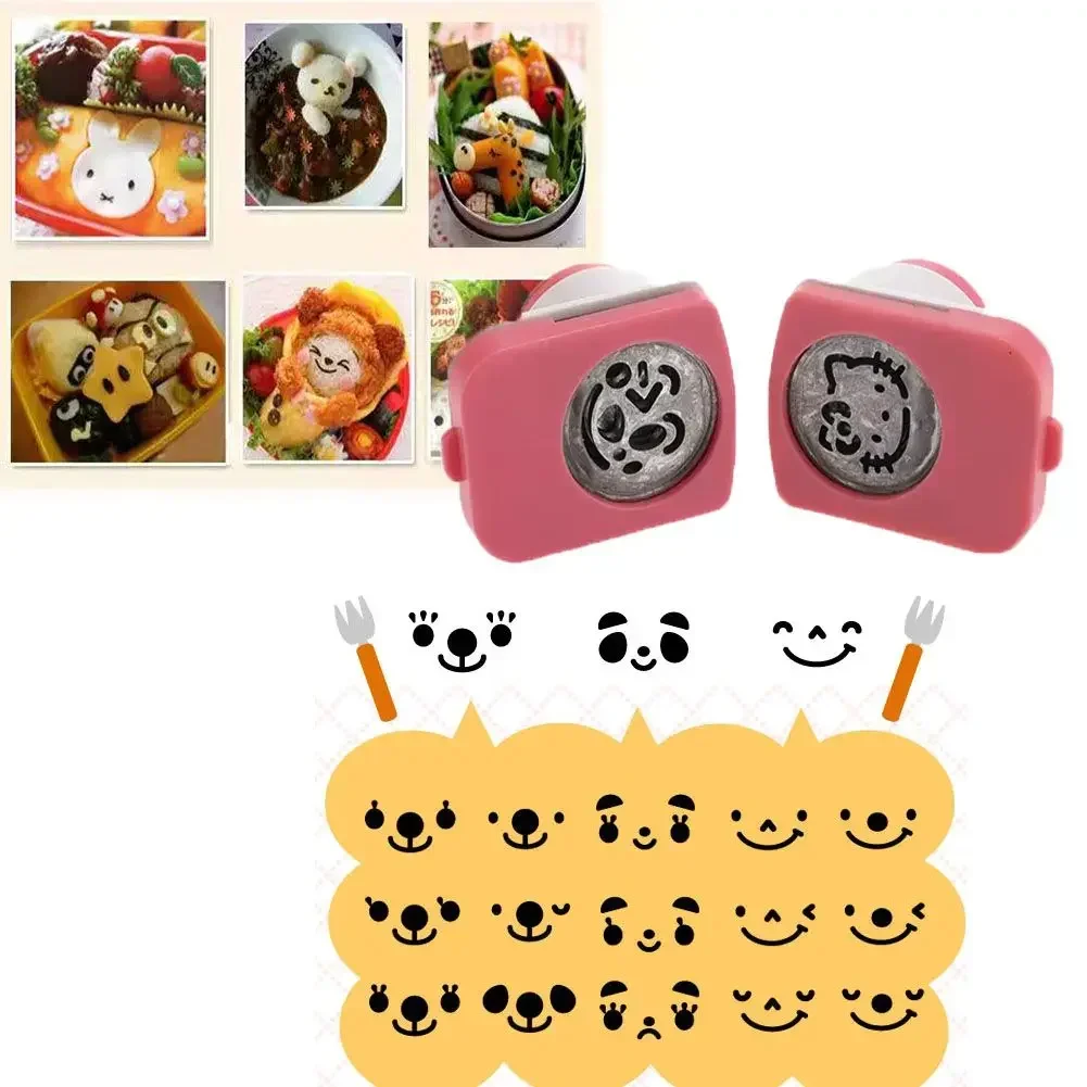 Cartoon Laver Seaweed Nori Cutter Onigiri Punch Stamp DIY Child Meal Smiling Face Sushi Tool Maker Mold Kitchen Bento Decoration