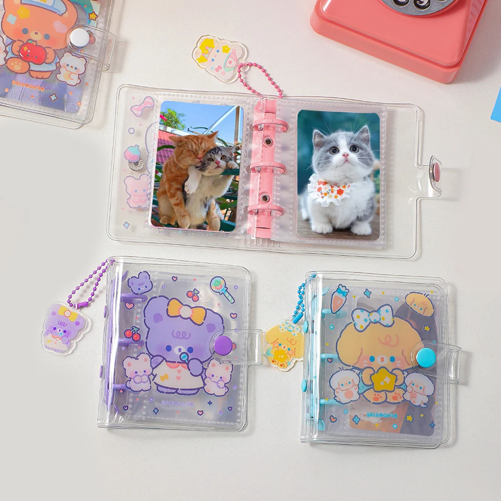 3 Inch Photo Album Cartoon Storage Album Transparent Collection Book INS Mini Photocard Holder Crapbook Collection Storage DIY