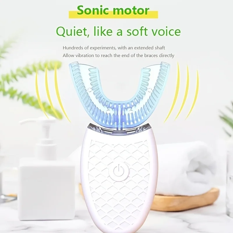 Portable U-shaped electronic silicone toothbrush image 5