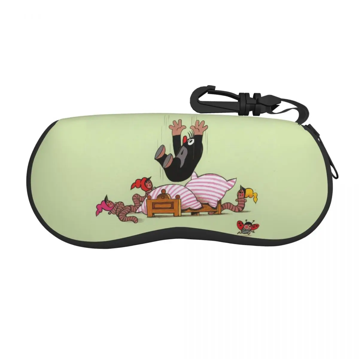 Custom Funny Cartoon Mole Shell Glasses Case Unisex Cool Cute Krtek Little Maulwurf Eyeglasses Case Sunglasses Protector Box