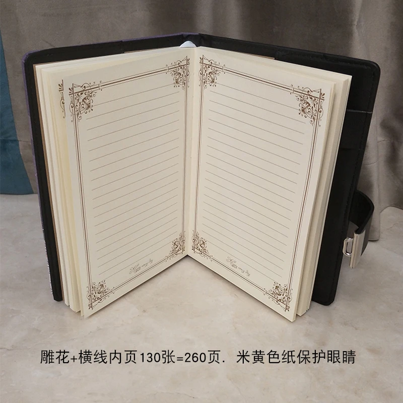 New Cute Password Book with Lock Diary Thickened Creative Hand Ledger Student Notepad Stationery Notebook A5