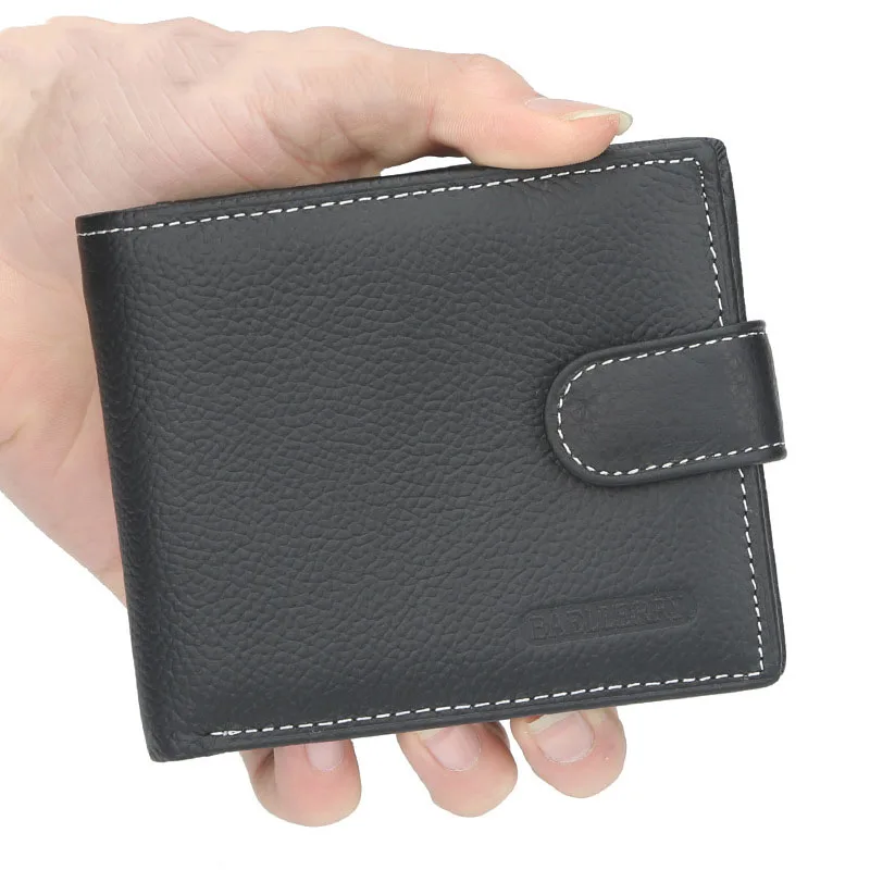

Men Vintage Short PU Leather Bifold Wallet Male Hasp Credit ID Card Holder Purse Clutch Man Business Money Bag Travel Anti-theft