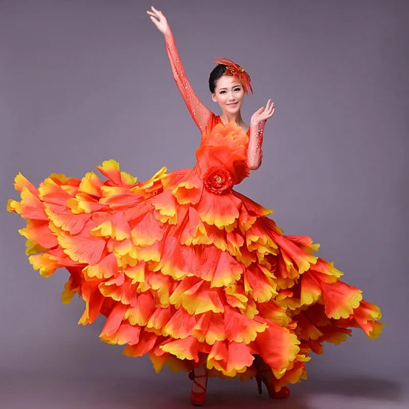 Prom Party Celebriate Women Show Performance Stage Wear Dance Costume Large Flower Ball Gown Dress Outfits Model Show Catwalk