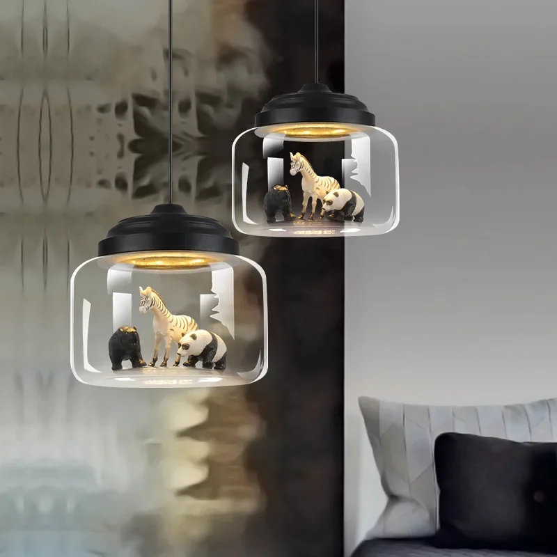 Luces colgantes Led modernas, iluminación nórdica de cristal para restaurante, habitación de niños, sala de estar, dormitorio interior, bonito accesorio de decoración