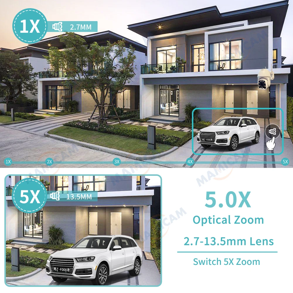 IP Camera Video Surveillance Outdoor CCTV Videcam Security Protection PTZ Speed Dome TF Slot 5X Optical Zoom