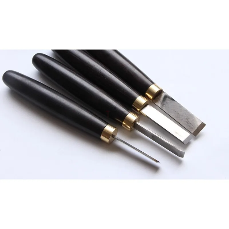 Whittling Wood Carving Knife Hand Tool Set Sharp Blade Tip Redwood Handle Wood Carving Wood Chisel Professional Woodworking Tool